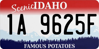 ID license plate 1A9625F