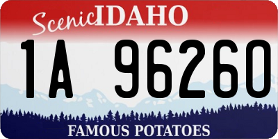 ID license plate 1A9626O