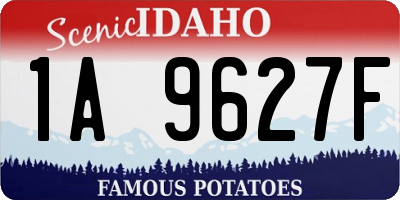 ID license plate 1A9627F