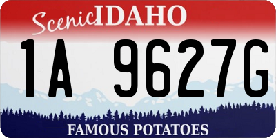 ID license plate 1A9627G