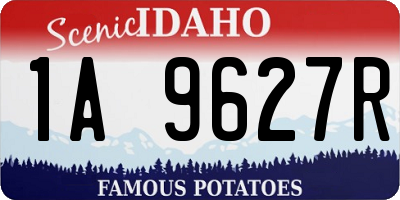 ID license plate 1A9627R