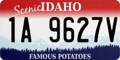 ID license plate 1A9627V