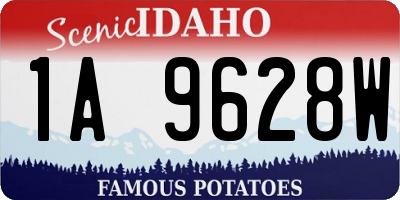 ID license plate 1A9628W