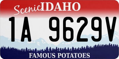 ID license plate 1A9629V