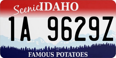 ID license plate 1A9629Z