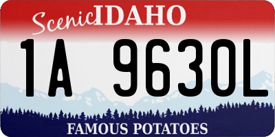 ID license plate 1A9630L