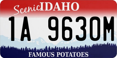 ID license plate 1A9630M