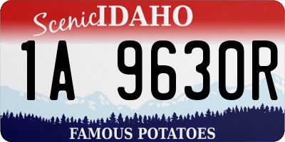 ID license plate 1A9630R