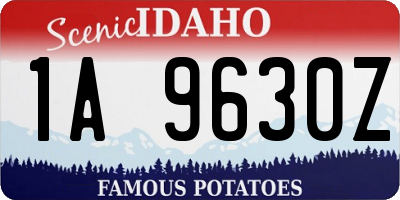 ID license plate 1A9630Z
