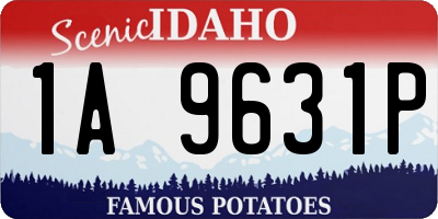 ID license plate 1A9631P