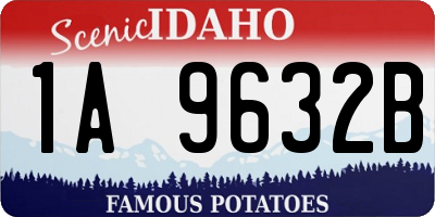 ID license plate 1A9632B