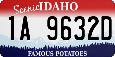 ID license plate 1A9632D