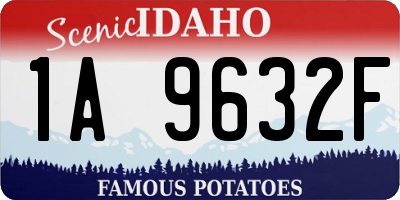 ID license plate 1A9632F