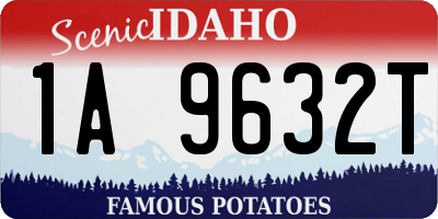 ID license plate 1A9632T