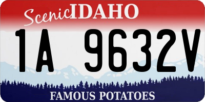 ID license plate 1A9632V