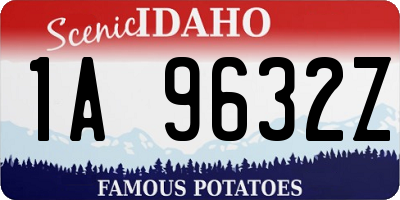 ID license plate 1A9632Z