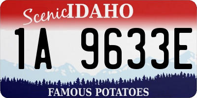 ID license plate 1A9633E