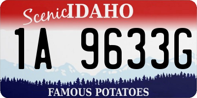 ID license plate 1A9633G