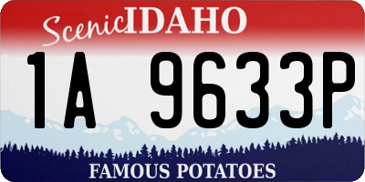 ID license plate 1A9633P