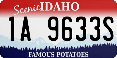 ID license plate 1A9633S