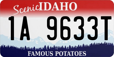 ID license plate 1A9633T