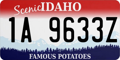 ID license plate 1A9633Z