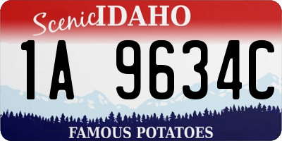ID license plate 1A9634C