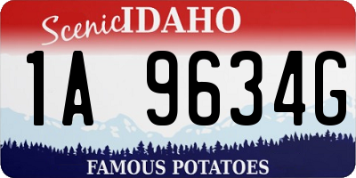 ID license plate 1A9634G