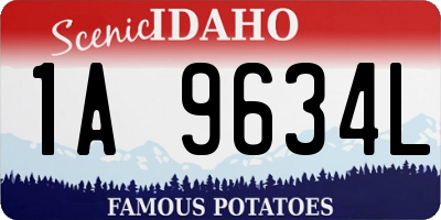 ID license plate 1A9634L