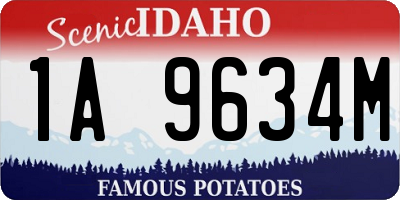 ID license plate 1A9634M