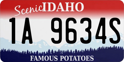 ID license plate 1A9634S