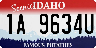 ID license plate 1A9634U