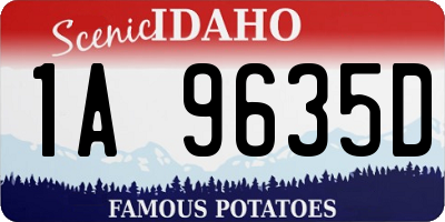 ID license plate 1A9635D