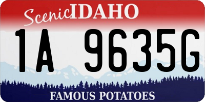 ID license plate 1A9635G
