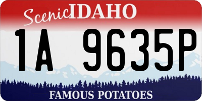 ID license plate 1A9635P