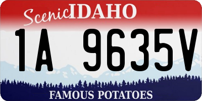 ID license plate 1A9635V