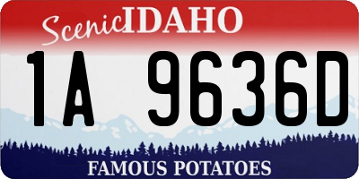 ID license plate 1A9636D