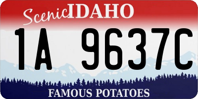 ID license plate 1A9637C