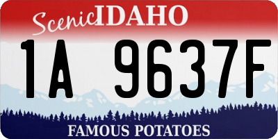 ID license plate 1A9637F