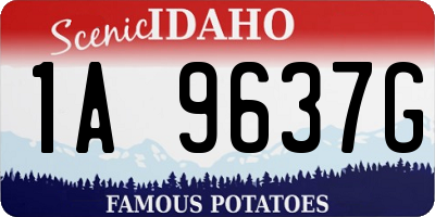 ID license plate 1A9637G