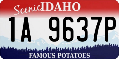 ID license plate 1A9637P