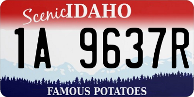 ID license plate 1A9637R