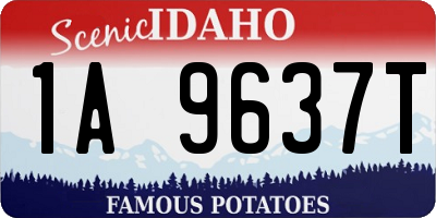 ID license plate 1A9637T