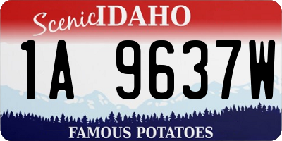 ID license plate 1A9637W