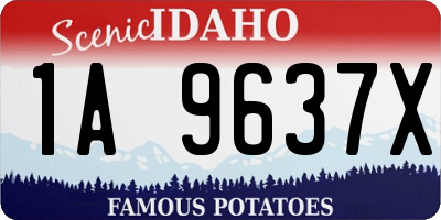 ID license plate 1A9637X