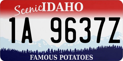 ID license plate 1A9637Z