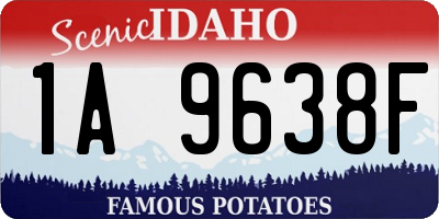 ID license plate 1A9638F