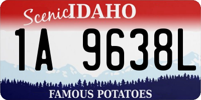 ID license plate 1A9638L