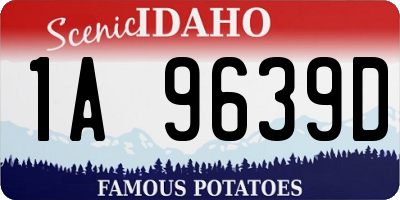 ID license plate 1A9639D