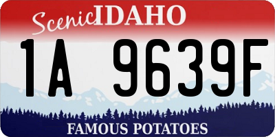 ID license plate 1A9639F